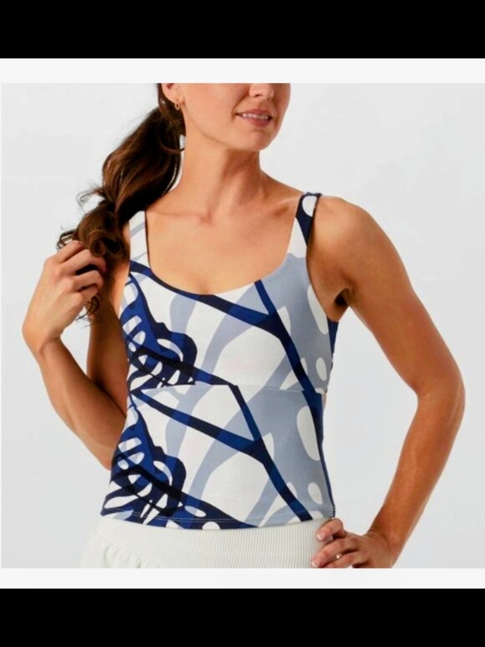 FpMovement Blue Graphic Never Better Tank Top, sz M